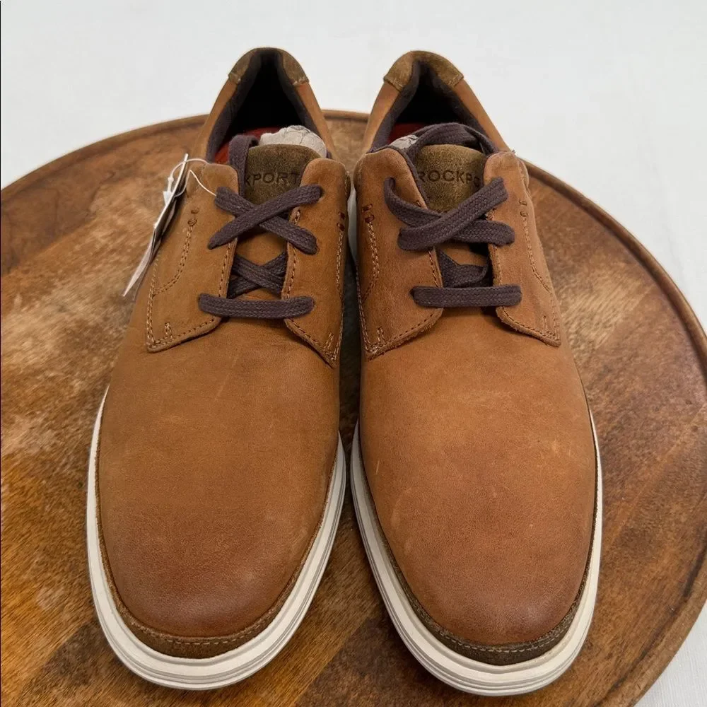 Rockport Shoes Mens 7.5 DresSports Brown Leather Lace Up Sneaker Oxford